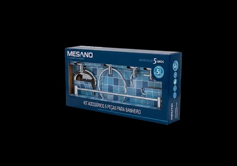 Kit Acessórios 5 peças para banheiro - Mesano 
