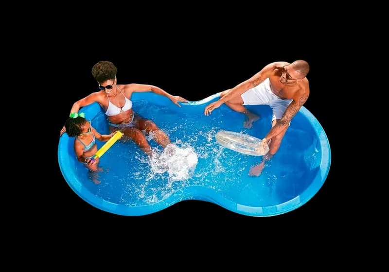 Piscina Feijão Azul De Polietileno 500l